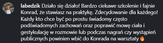 Rekomendacja uczestnika warsztatu 1